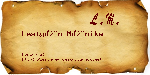 Lestyán Mónika névjegykártya
