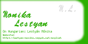 monika lestyan business card